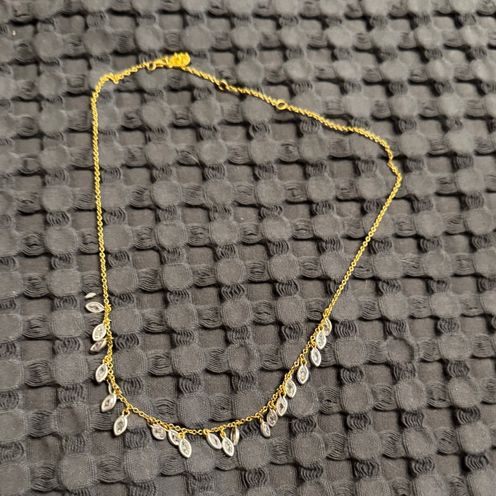 Freida Rothman Gold-Tone Leaf Charm Necklace